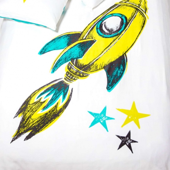 ORGANIC COTTON ROCKET DUVET COVER DOUBLE - Picture 2 of 3